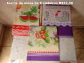 toalha de mesa tecido 6cadeiras Ref.0170