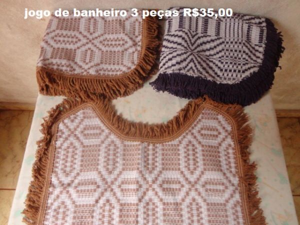 jogo tapete banheiro 3 peças Ref.0030
