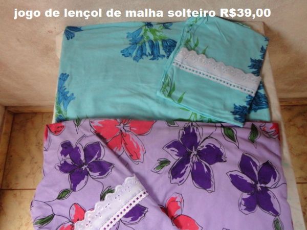 jogo lençol solteiro de malha 2 peças Ref.0560